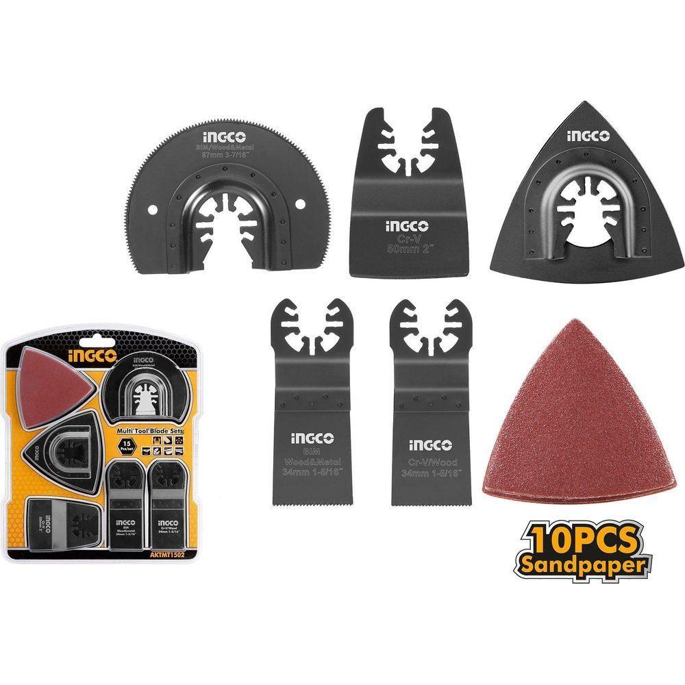 Ingco AKTMT1502 Multi-Tool Blade Set 15pcs/Set - KHM Megatools Corp. Ingco AKTMT1502 Multi-Tool Blade Set 15pcs/Set - KHM Megatools Corp.
